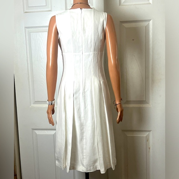 New Brooks Brothers Irish Linen White Dress. Sz 0 - Picture 11 of 16
